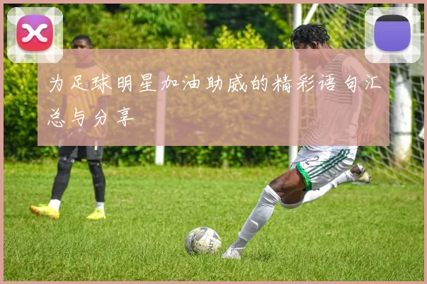 为足球明星加油助威的精彩语句汇总与分享