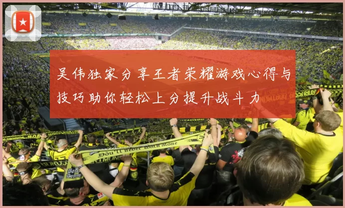 吴伟独家分享王者荣耀游戏心得与技巧助你轻松上分提升战斗力
